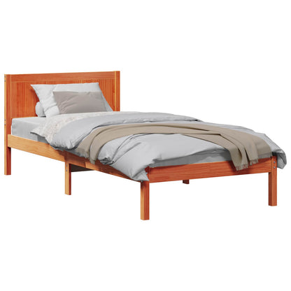 Bed Frame Brown 90 x 190 cm Solid Pine wood