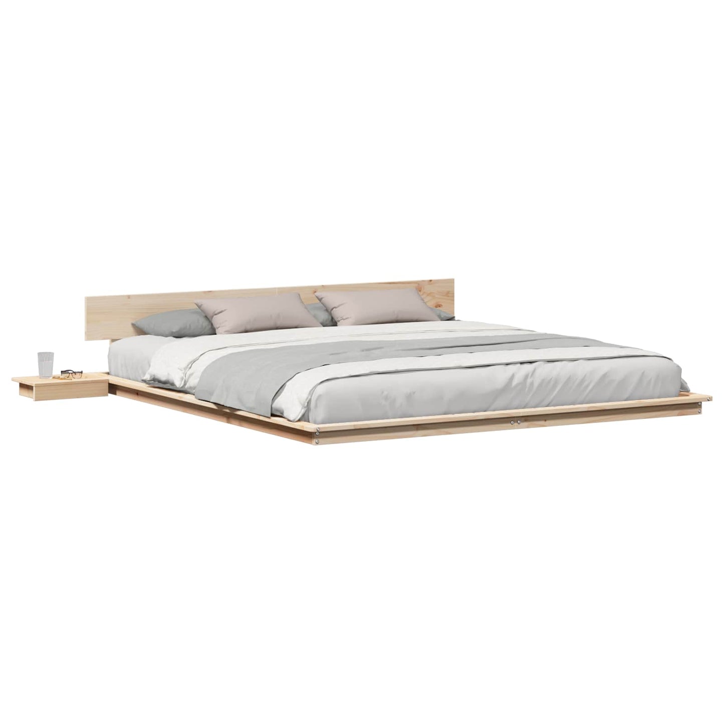 Bed Frame Brown 200 x 200 cm Wood