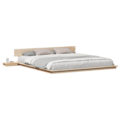 Bed Frame Brown 200 x 200 cm Wood