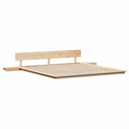 Bed Frame Brown 200 x 200 cm Wood