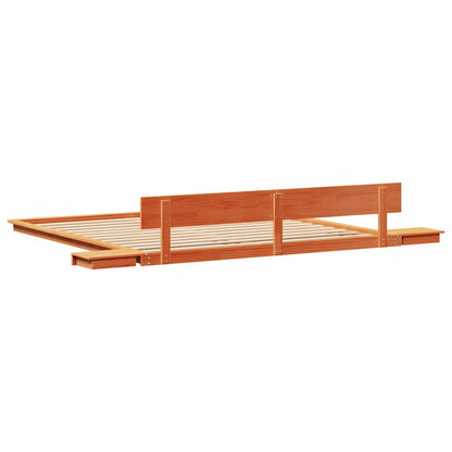 Bed Frame Brown 200 x 200 cm Wood