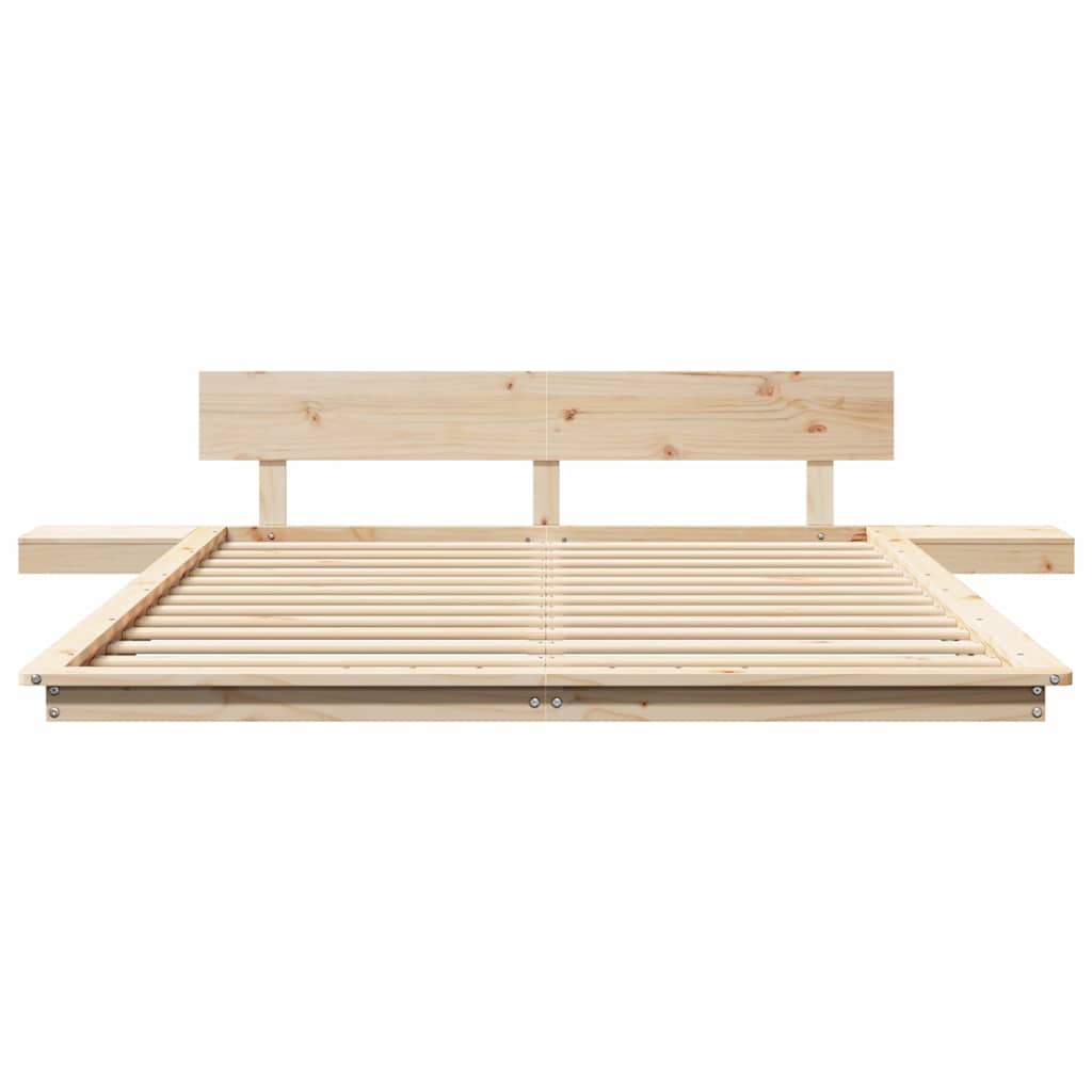 Bed Frame Brown 140 x 200 cm Wood