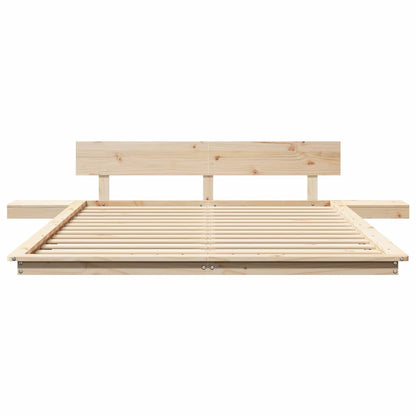 Bed Frame Brown 140 x 200 cm Wood