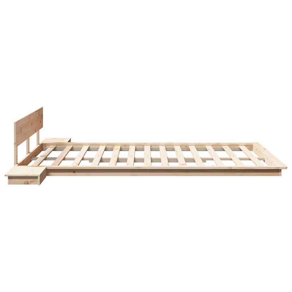 Bed Frame Brown 140 x 200 cm Wood