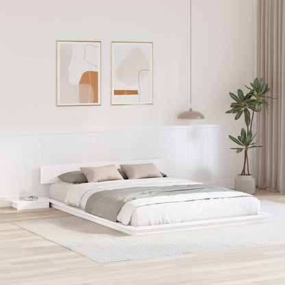 Bed Frame White 140 x 200 cm Wood