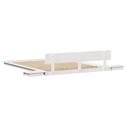 Bed Frame White 140 x 200 cm Wood