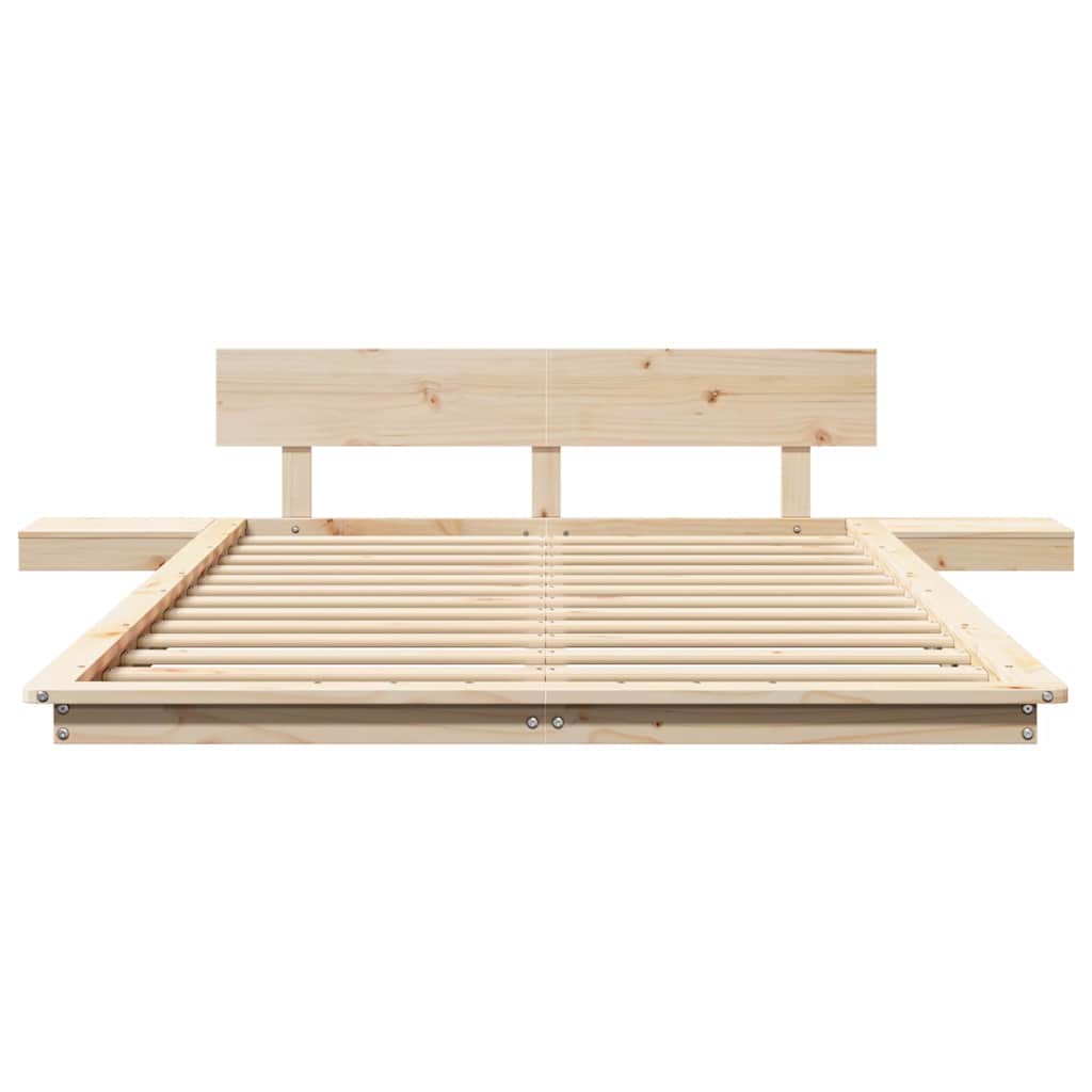 Bed Frame Brown 120 x 200 cm Wood