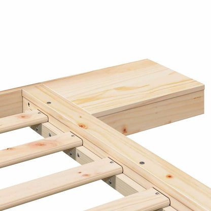 Bed Frame Brown 140 x 190 cm Wood