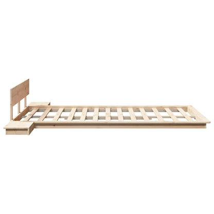 Bed Frame Brown 140 x 190 cm Wood