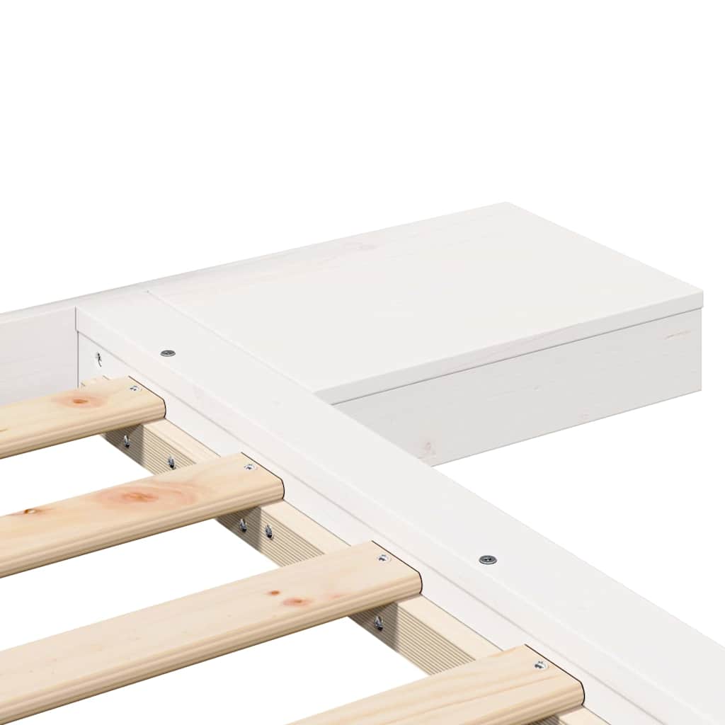 Bed Frame White 120 x 190 cm Wood