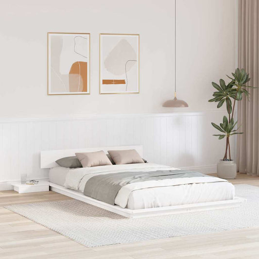 Bed Frame White 120 x 190 cm Wood