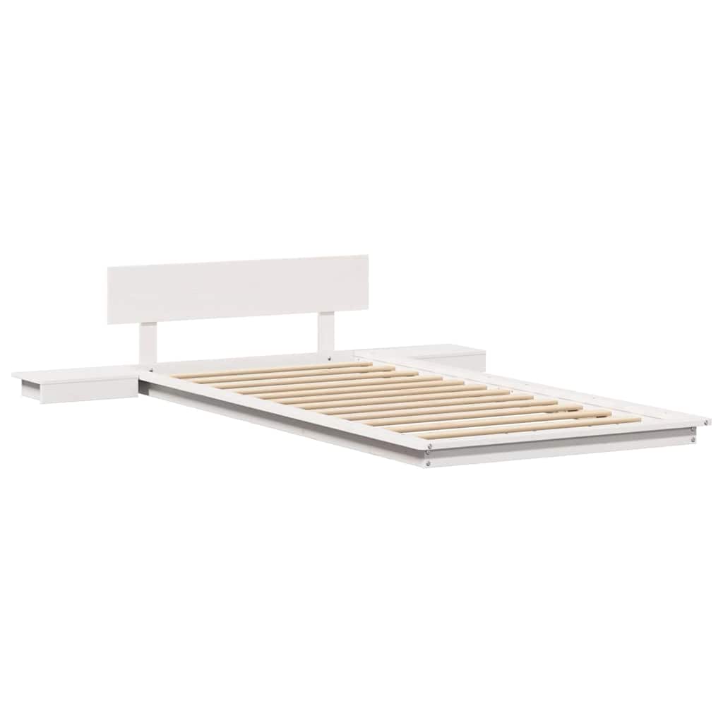 Bed Frame White 90 x 190 cm Wood