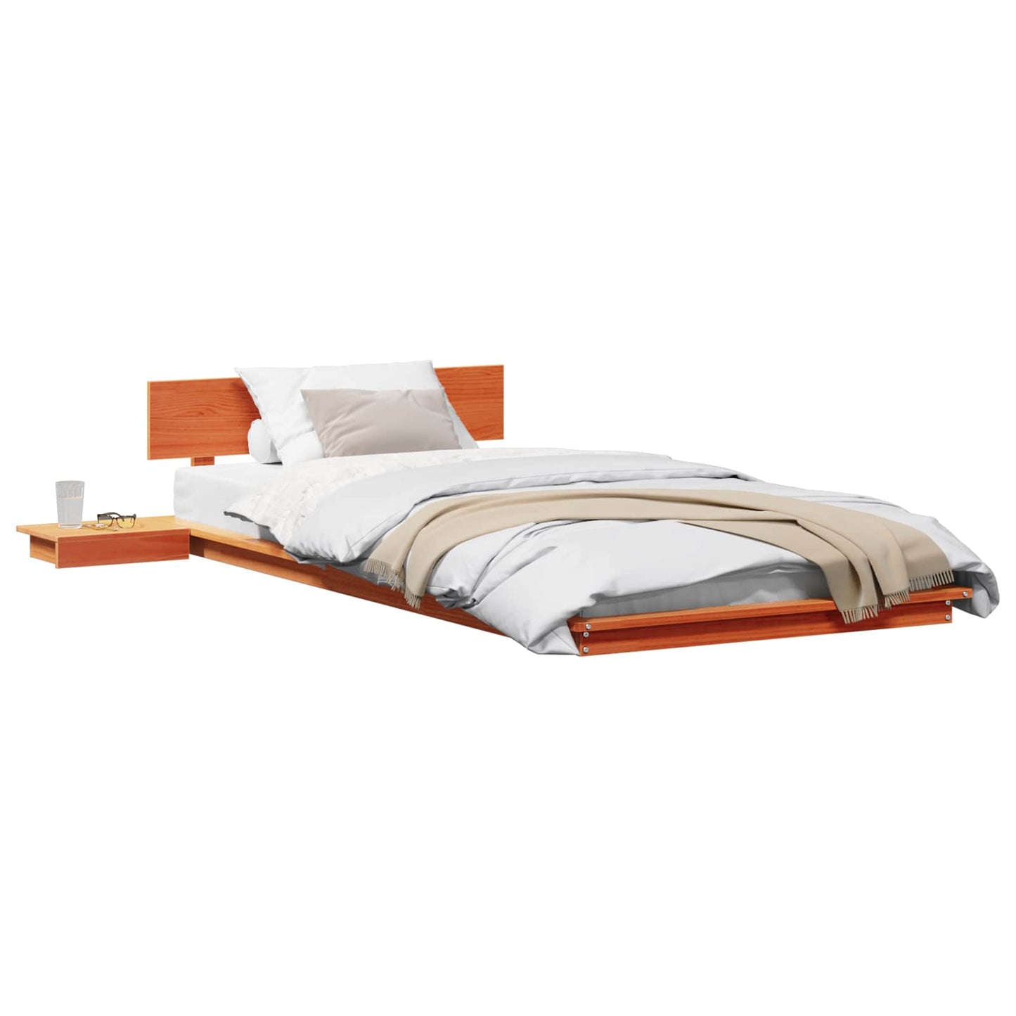 Bed Frame Brown 90 x 190 cm Wood