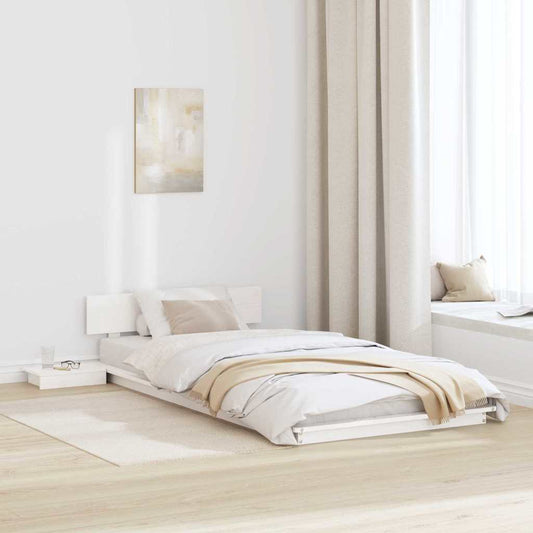 Bed Frame Brown 75 x 190 cm Wood