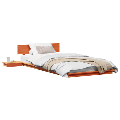 Bed Frame Brown 75 x 190 cm Wood