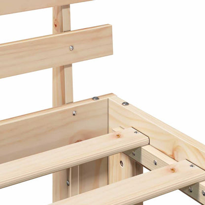 Bed Frame with Headboard Natural 80 x 200 cm Solid Pine Wood