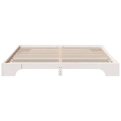 Bed Frame White 180 x 200 cm Solid Pine Wood