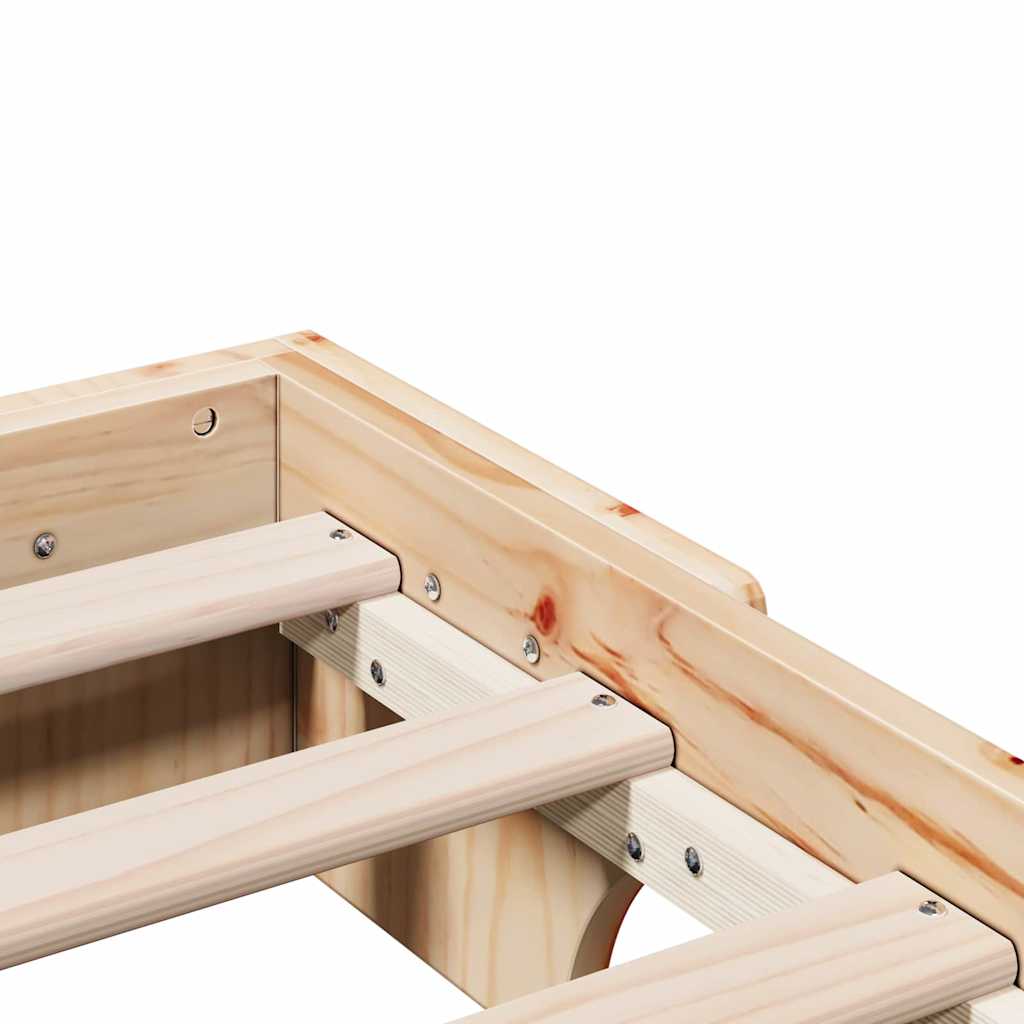 Bed Frame Solid Pine Wood 90 x 200 cm Solid pine wood