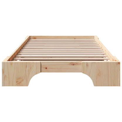 Bed Frame Solid Pine Wood 90 x 200 cm Solid pine wood