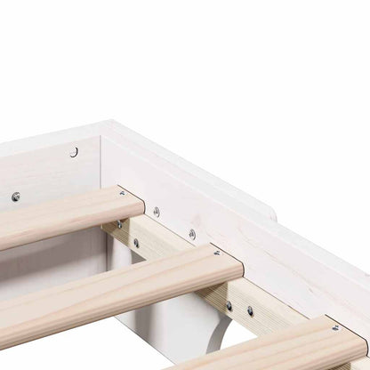 Bed Frame White 90 x 190 cm Solid Pine Wood