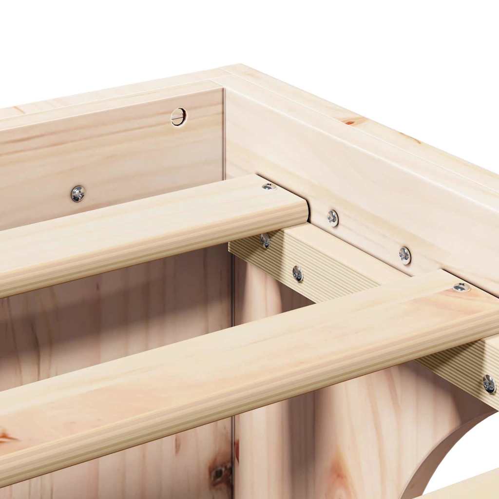 Bed Frame Solid Pine Wood 120 x 190 cm Solid pine wood