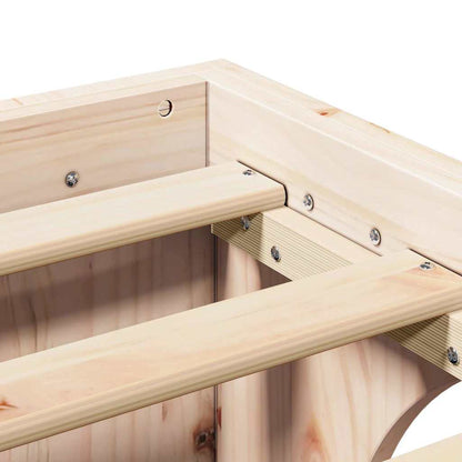 Bed Frame Solid Pine Wood 120 x 190 cm Solid pine wood