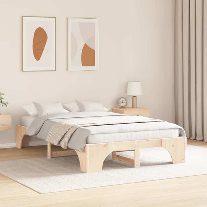 Bed Frame Solid Pine Wood 120 x 190 cm Solid pine wood