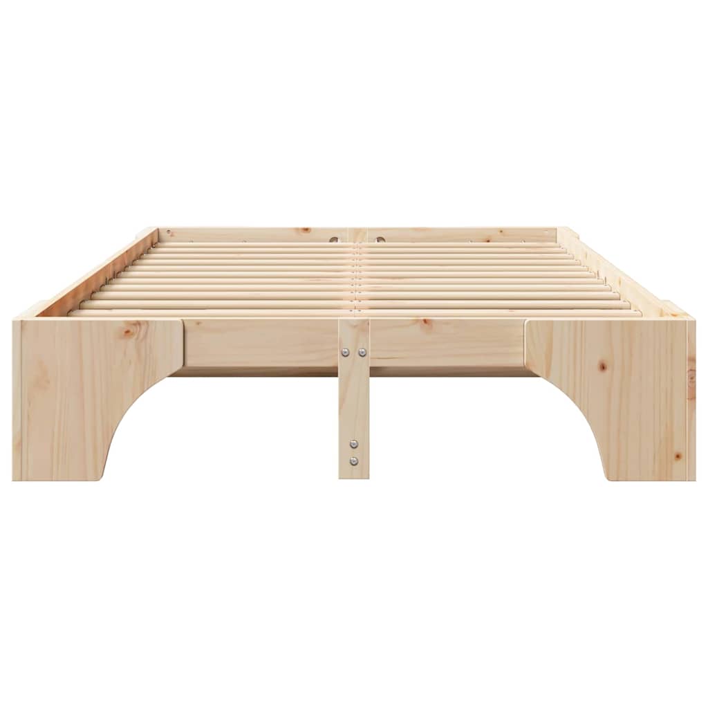 Bed Frame Solid Pine Wood 120 x 190 cm Solid pine wood