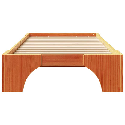 Bed Frame Wax Brown 80 x 200 cm Solid Pine Wood