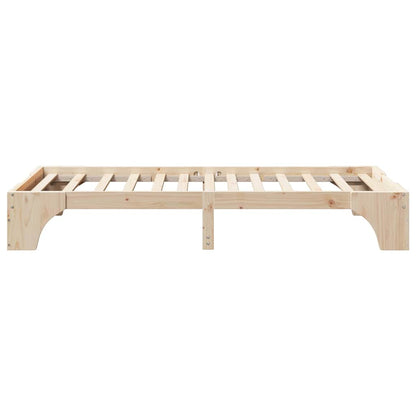 Bed Frame Natural 90 x 190 cm Solid Pine Wood