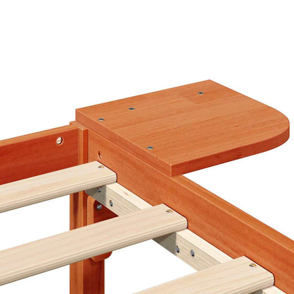 Bed Frame Wax Brown 150 x 200 cm Solid Pine Wood