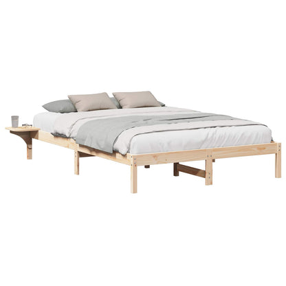 Bed Frame Natural 140 x 200 cm Solid Pine Wood