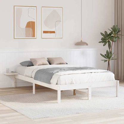 Bed Frame White 120 x 200 cm Solid Pine Wood