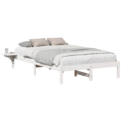 Bed Frame White 120 x 200 cm Solid Pine Wood