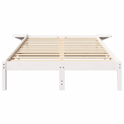 Bed Frame White 120 x 200 cm Solid Pine Wood