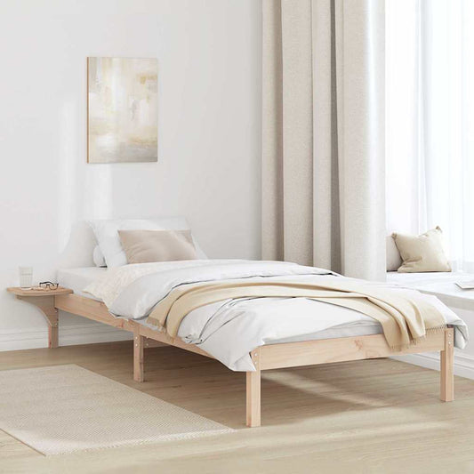 Bed Frame with Bedside Tables Brown 90 x 200 cm Brown