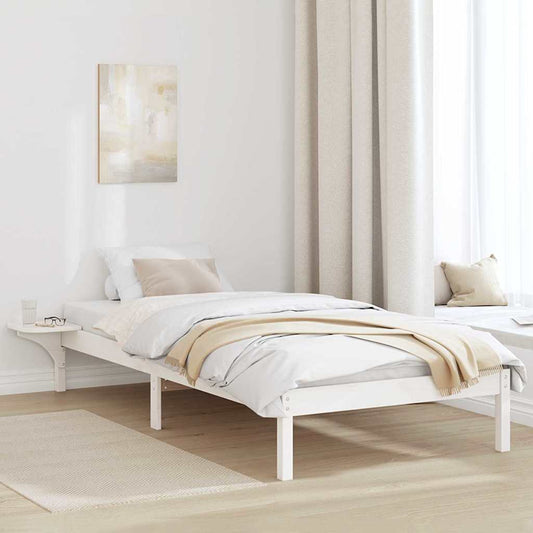 Bed Frame with Bedside Tables White 80 x 200 cm White
