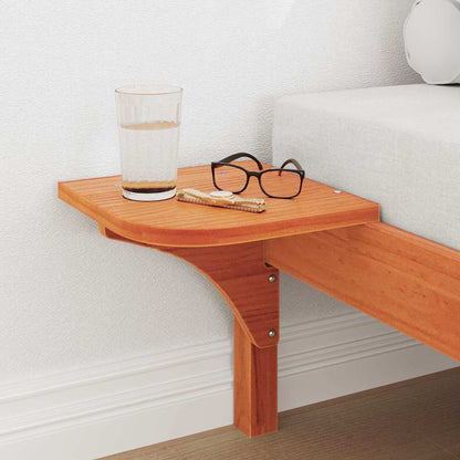 Bed Frame with Bedside Tables Brown 90 x 190 cm Wax brown