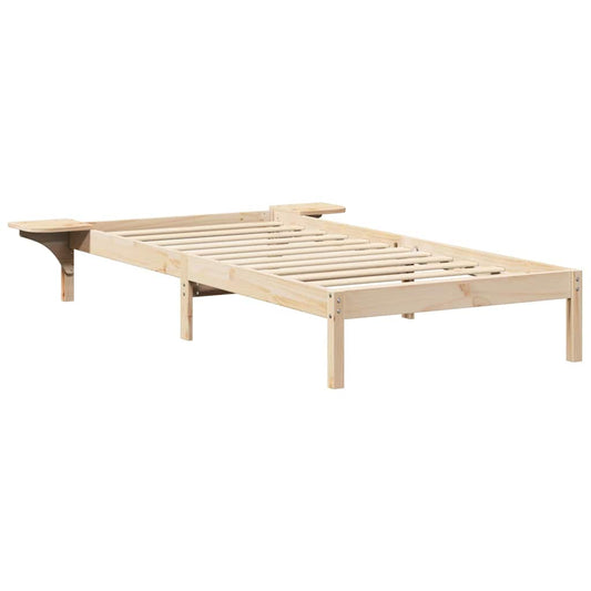 Bed Frame with Bedside Tables Brown 75 x 190 cm Brown