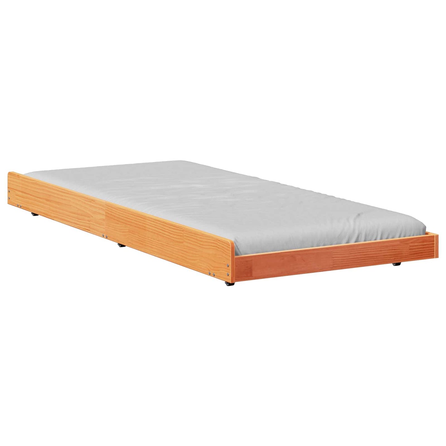 Bed Frame Wax Brown 75 x 190 cm Solid Pine Wood