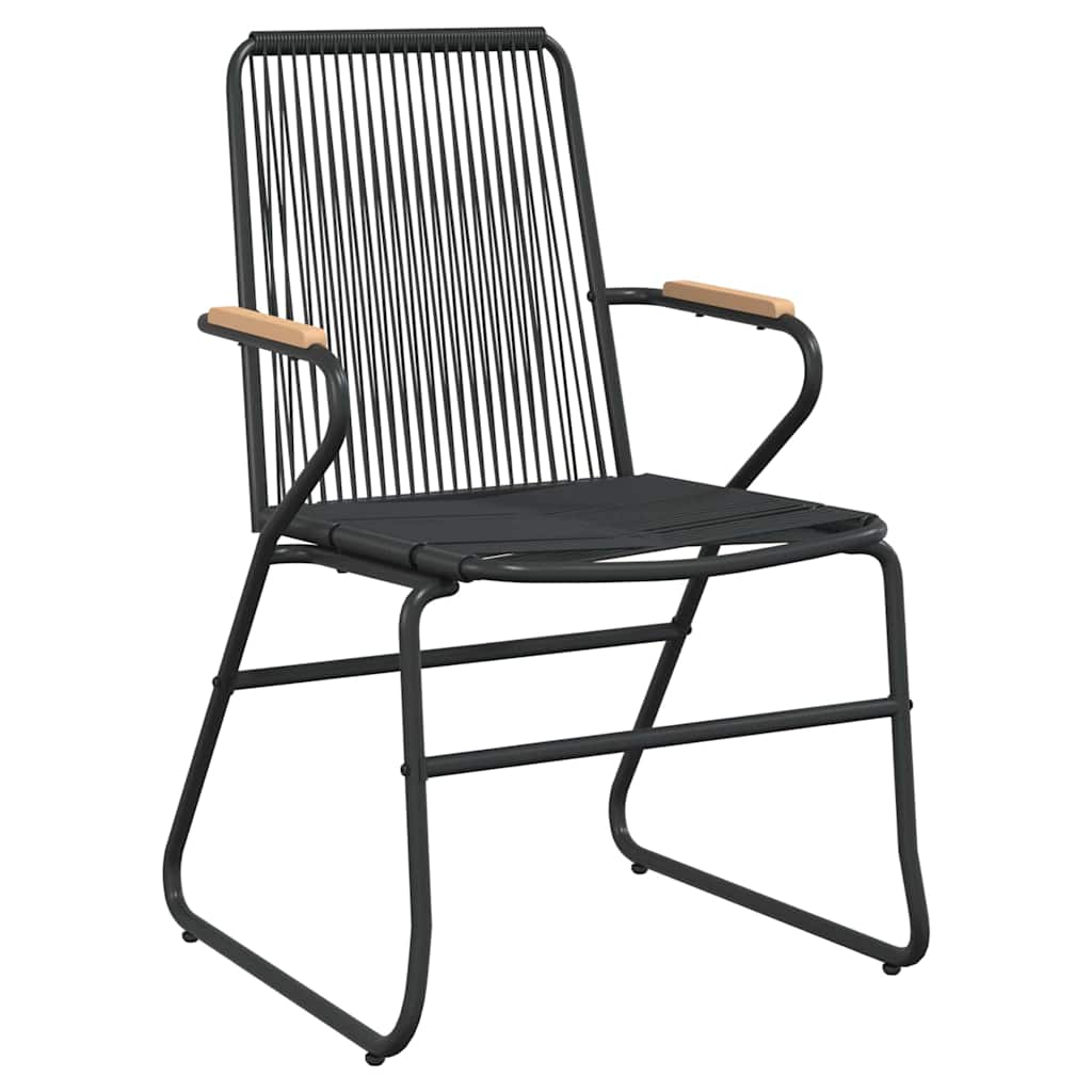 Garden Dining Set 5 pcs Black Powder-Coated Steel