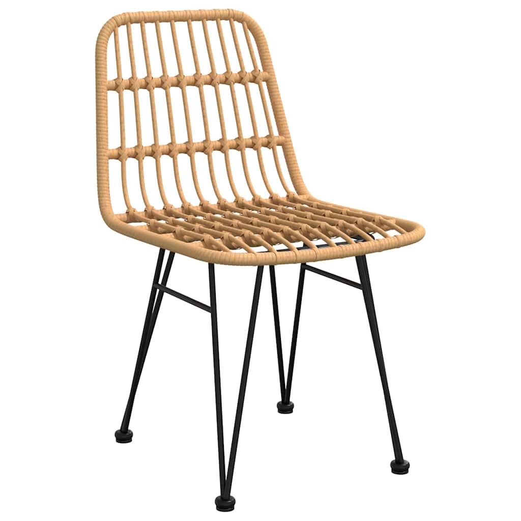 Garden Dining Set 7 pcs Brown Powder-Coated Steel