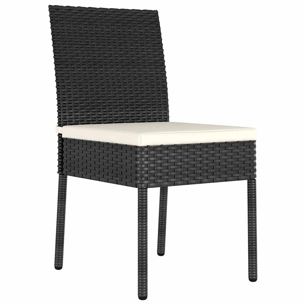 Garden Dining Set 7 pcs Black Powder-Coated Steel