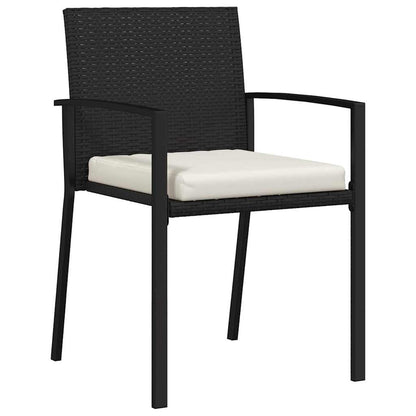Garden Dining Set 5 pcs Black Powder-Coated Steel