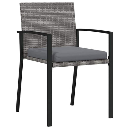 Garden Dining Set 5 pcs Grey Powder-Coated Steel