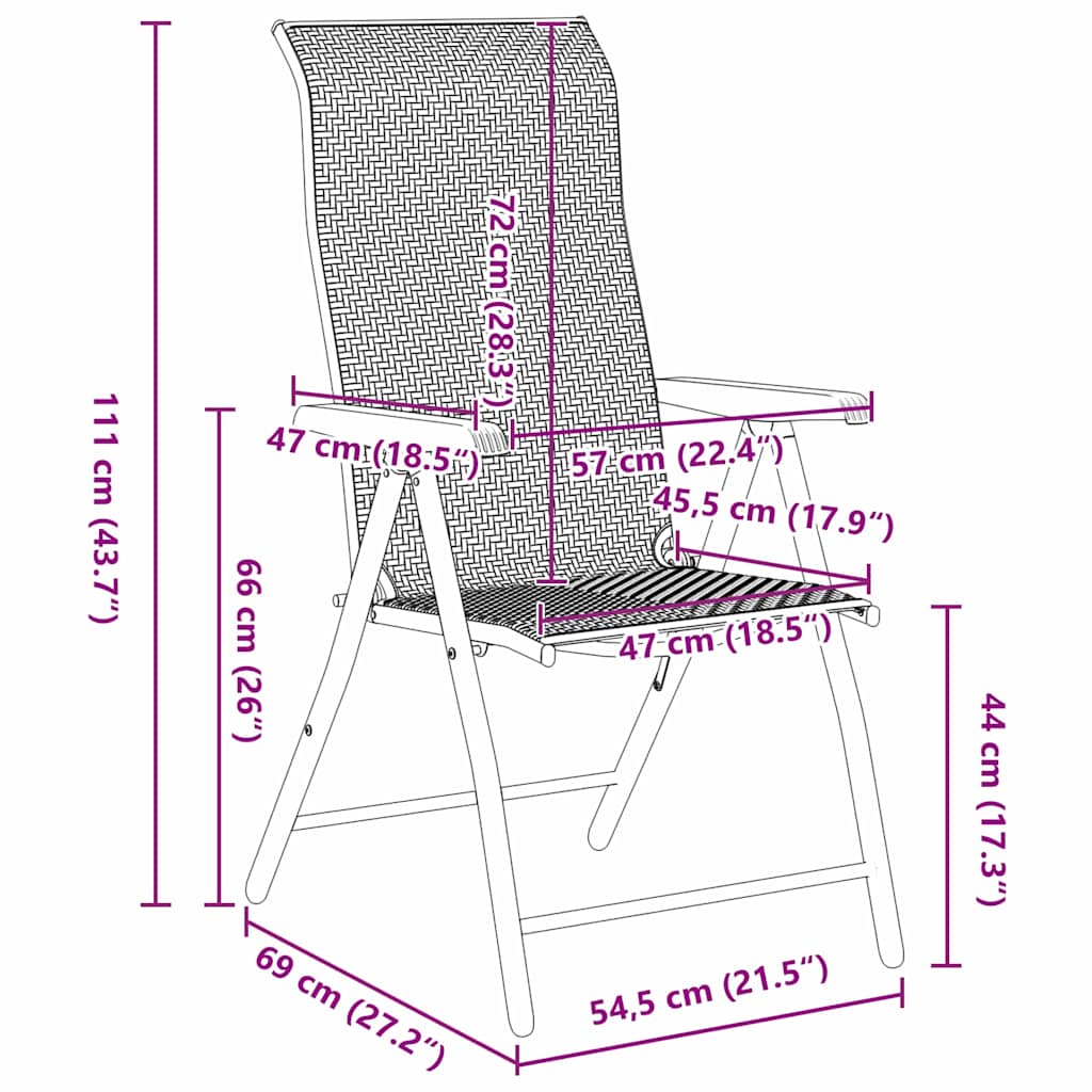 Garden Dining Set 3 pcs Brown Powder-Coated Steel
