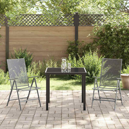 Garden Dining Set 3 pcs Anthracite Powder-Coated Steel