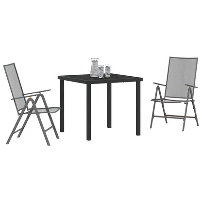 Garden Dining Set 3 pcs Anthracite Powder-Coated Steel