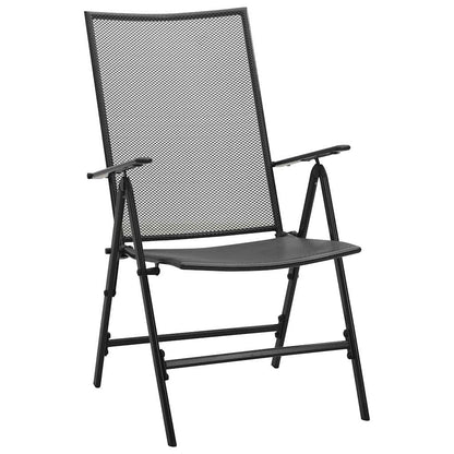 Garden Dining Set 7 pcs Anthracite Powder-Coated Steel