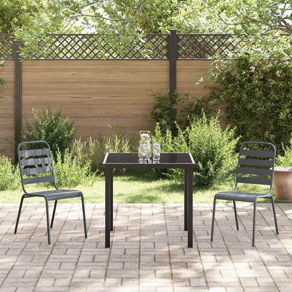 Garden Dining Set 3 pcs Anthracite Powder-Coated Steel